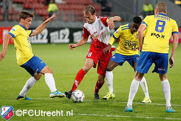 Spelmoment in de eerste helft. Foto: Frank Zilver